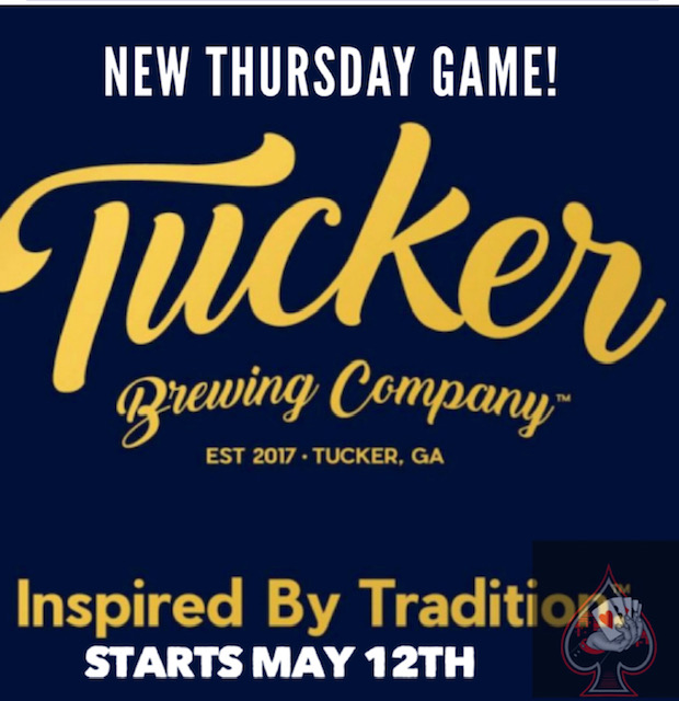 Starting Thursday May 12th Freeroll Atlanta is hosting games at Tucker Brewing Company. The game starts at 6pm and should end by 9 for all those early risers. Also if […]